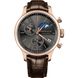 Часы-хронограф наручные мужские Aerowatch 78986 RO02 кварцевые, с датой и фазой Луны, кожаный ремешок 1