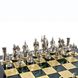 S11GRE Manopoulos Greek Roman Period chess set with gold-silver chessmen/Green chessboard 44cm 5