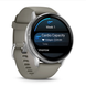 Смарт-годинник Garmin Venu 4 (45 мм) сріблястий із сріблясто-сірим силіконовим ремінцем