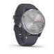 Смарт-годинник Garmin Vivomove 3S зі сталевим безелем сріблястого кольору, корпусом та ремінцем "синій граніт" 3