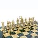 S11GRE Manopoulos Greek Roman Period chess set with gold-silver chessmen/Green chessboard 44cm 4