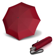 Зонт складной унисекс Knirps T.100 Small Duomatic Dark Red UV Protection Kn9531001510