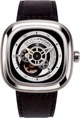 Часы наручные мужские SEVENFRIDAY SF-P1B/01 с автоподзаводом, Швейцария (оформлены в стиле зубчатого колеса)
