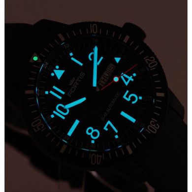 Швейцарские часы наручные мужские FORTIS 647.28.71 K на каучуковом ремешке, автоподзавод, водозащита 20 Bar