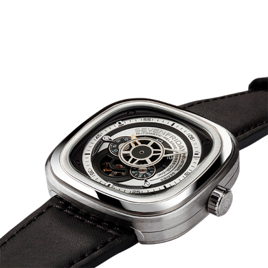 Часы наручные мужские SEVENFRIDAY SF-P1B/01 с автоподзаводом, Швейцария (оформлены в стиле зубчатого колеса)