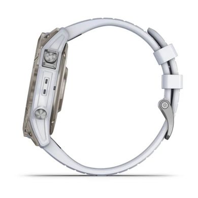 Смарт-часы Garmin Epix Pro (Gen 2) - Sapphire Edition 51 mm - титан с ремешком цвета молочного кварца