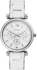 Годинники наручні жіночі FOSSIL ES4605 кварцові, каучуковий ремінець, білі, США