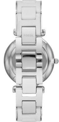 Часы наручные женские FOSSIL ES4605 кварцевые, каучуковый ремешок, белые, США