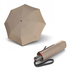 Зонт складной унисекс Knirps T.100 Small Duomatic Taupe UV Protection Kn9531001600