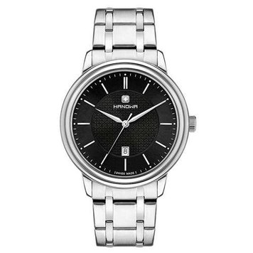 Часы наручные мужские Hanowa 16-5087.04.007 кварцевые, на стальном браслете, серебристые, Швейцария