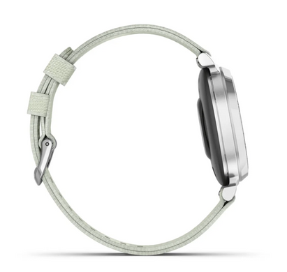 Смарт-годинник Garmin Lily 2 Classic сріблястий з нейлоновим ремінцем сіро-шавлієвого кольору