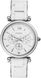 Часы наручные женские FOSSIL ES4605 кварцевые, каучуковый ремешок, белые, США 1