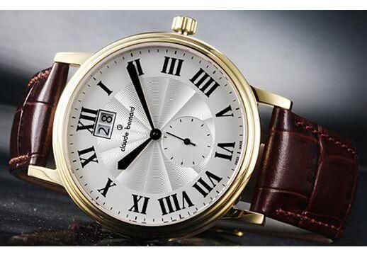 Часы наручные мужские Claude Bernard 64010 37J AR, кварц, с большой датой и малой секундной стрелкой
