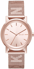 Часы наручные женские DKNY NY2622 кварцевые, "миланский" браслет, цвет розового золота, США