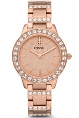 Часы наручные женские FOSSIL ES3020 кварцевые, с фианитами, цвет розового золота, США