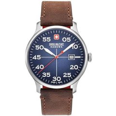 Часы наручные мужские Swiss Military-Hanowa 06-4326.04.003 кварцевые, коричневый ремешок из кожи, Швейцария