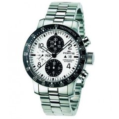 Швейцарские часы наручные мужские FORTIS 665.10.12 M на стальном браслете, механический хронограф