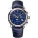 Часы-хронограф наручные мужские Aerowatch 84934 AA05 кварцевые, с датой и фазой Луны, синий кожаный ремешок 1