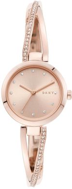Часы наручные женские DKNY NY2831 кварцевые, с фианитами, цвет розового золота, США