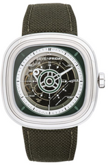 Часы наручные мужские SEVENFRIDAY SF-T2/01, скелетон с автоподзаводом в автоспортивной стилистике, Швейцария
