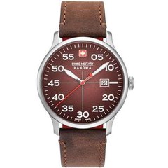 Часы наручные мужские Swiss Military-Hanowa 06-4326.04.005 кварцевые, коричневый ремешок из кожи, Швейцария