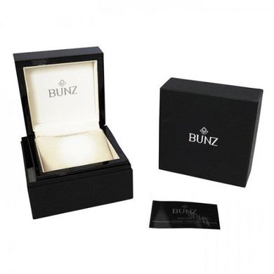 Часы наручные женские Bunz 37010389/075 кварцевые, прямоугольные с бриллиантами, ремешок из кожи аллигатора