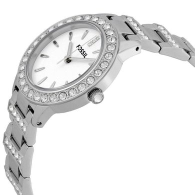 Часы наручные женские FOSSIL ES2362 кварцевые, с фианитами, серебристые, США