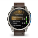 Смарт-часы Garmin D2 Mach 2 (47 мм) титановые с коричневым кожаным ремешком Oxford