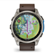 Смарт-часы Garmin D2 Mach 2 (47 мм) титановые с коричневым кожаным ремешком Oxford