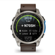 Смарт-часы Garmin D2 Mach 2 (47 мм) титановые с коричневым кожаным ремешком Oxford