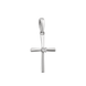 Серебряный крестик тоненький с одним камнем посередине 1