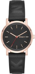 Часы наручные женские DKNY NY2605 кварцевые, кожаный ремешок с логотипом, США