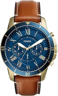 Часы наручные мужские FOSSIL FS5268 кварцевые, ремешок из кожи, США