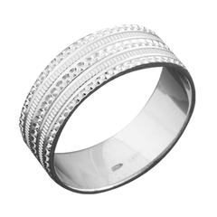 Серебряное обручальное кольцо 16