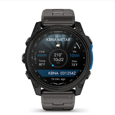 Смарт-годинник Garmin D2 Mach 2 (51 мм) титановий Carbon Gray DLC із вентильованим титановим браслетом