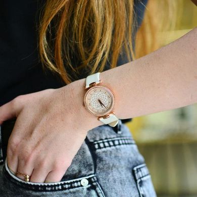 Часы наручные женские Claude Bernard 20509 37RC BIR, кварцевые, с розовым покрытием PVD, белый ремешок