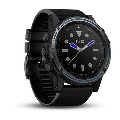 Смарт-годинник Garmin Descent Mk1 сірий Sapphire з чорним ремінцем