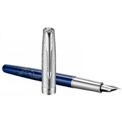 Ручка перова Parker SONNET 17 SE Atlas Blue Silver PT 88 311