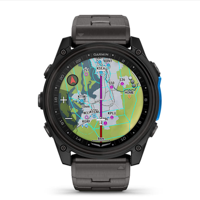 Смарт-годинник Garmin D2 Mach 2 (51 мм) титановий Carbon Gray DLC із вентильованим титановим браслетом