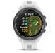 Смарт-часы Garmin Approach S70 (42 мм) с черным керамическим безелем и белым ремешком