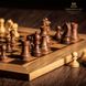 SW4234H Manopoulos Olive Burl Chessboard 34cm with wooden Staunton Chessmen in Luxury Wooden Box 7