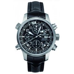 Швейцарские часы наручные мужские FORTIS 703.10.81 LCF.01, механический хронограф, ремешок из кожи аллигатора