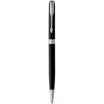 Ручка кулькова Parker SONNET 17 Matte Slim Black Lacquer CT BP 84 931 тонка, з оздобленням паладієм