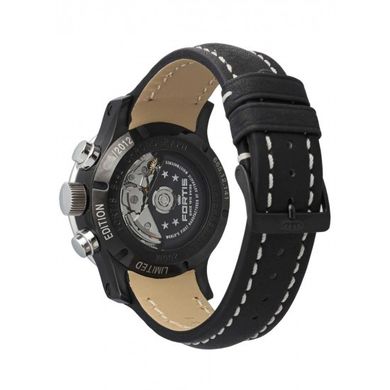 Швейцарские часы-хронограф наручные мужские FORTIS 665.12.71 L.01, сталь BLACK PVD, титановый сплав