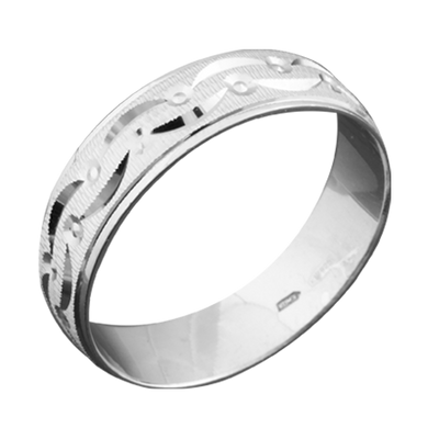 Серебряное обручальное кольцо 19
