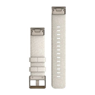 Ремінець нейлоновий Garmin QuickFit для годинника Fenix 7s Pro кремовий із застібкою в кольорі світлого золота, 20 мм