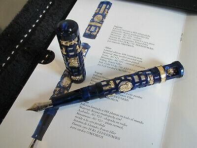 Ручка перьевая Visconti 79403AGA20M Forbiden city blu silver AG925 18K-M