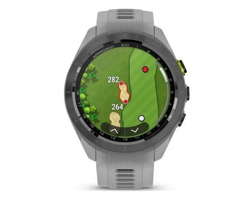 Смарт-часы Garmin Approach S70 (42 мм) с черным керамическим безелем и серым ремешком