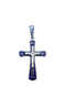 Крестик серебряный с эмалью 2