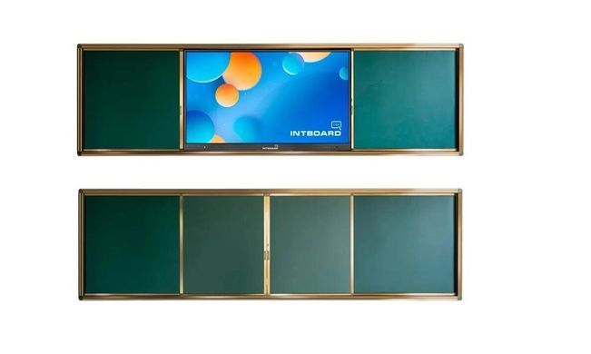 Интерактивная панель LT65 PC (Android 14) + доска раздвижная меловая